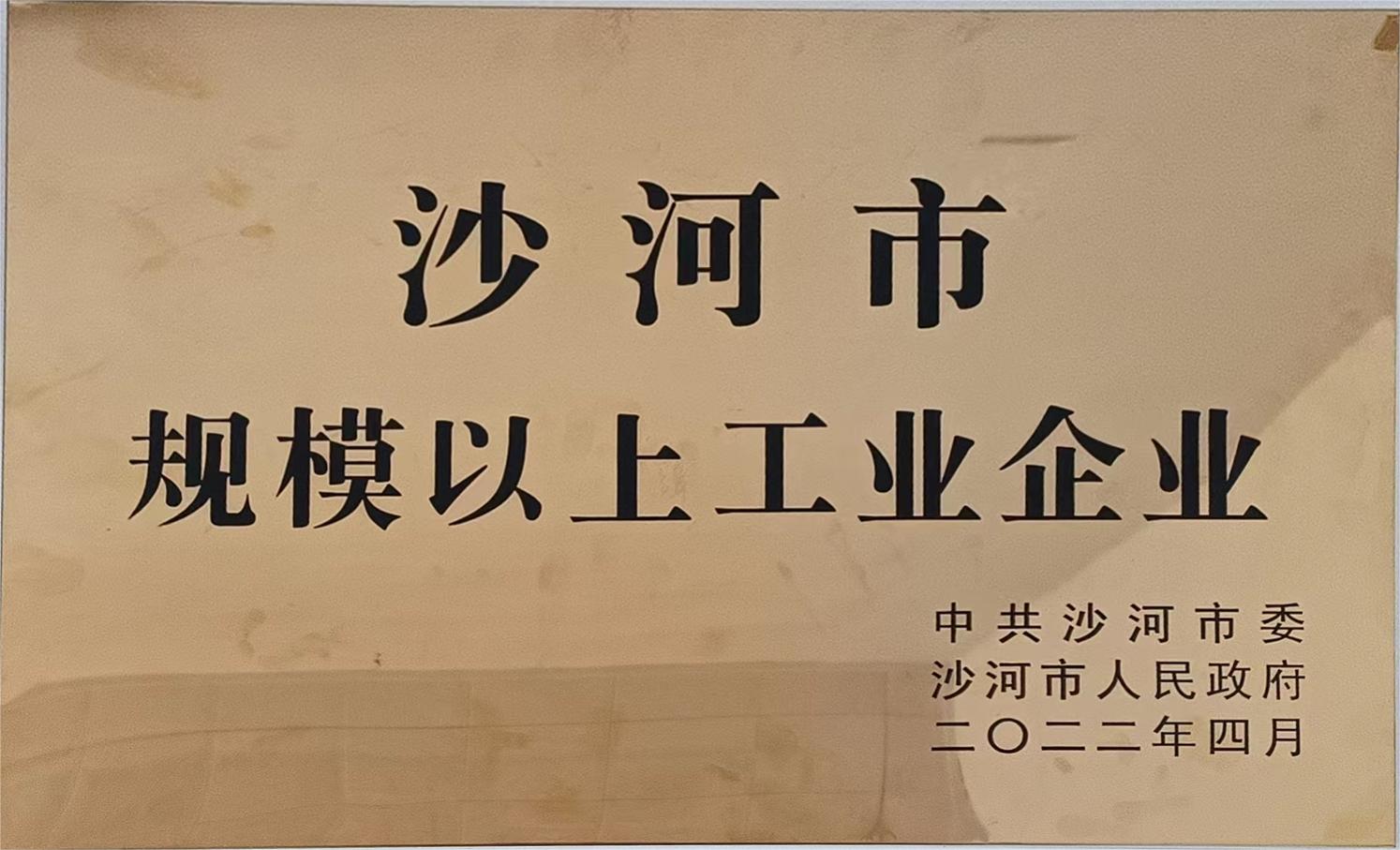 沙河市规模以上工业企业